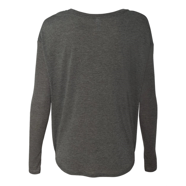 BELLA + CANVAS Women's Flowy 2x1 Ribbed Long Sleeve Tee - BELLA + CANVAS Women's Flowy 2x1 Ribbed Long Sleeve Tee - Image 9 of 21