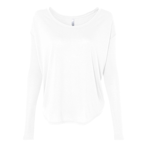 BELLA + CANVAS Women's Flowy 2x1 Ribbed Long Sleeve Tee - BELLA + CANVAS Women's Flowy 2x1 Ribbed Long Sleeve Tee - Image 16 of 21