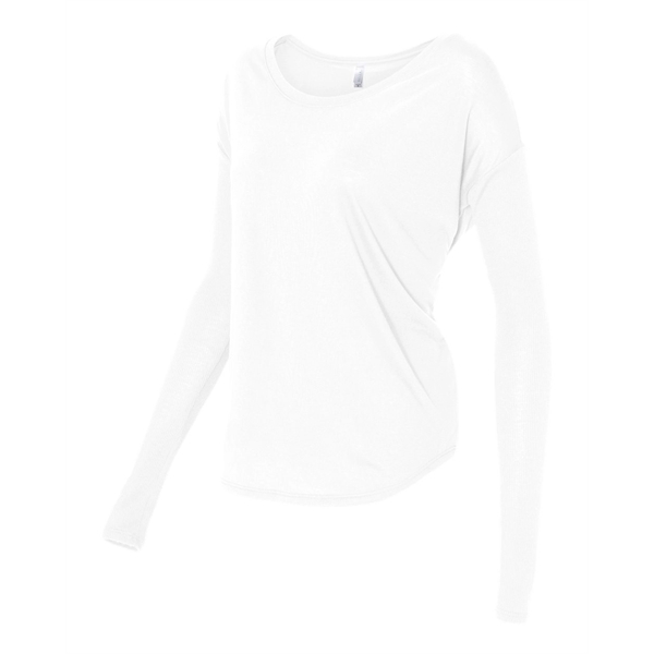 BELLA + CANVAS Women's Flowy 2x1 Ribbed Long Sleeve Tee - BELLA + CANVAS Women's Flowy 2x1 Ribbed Long Sleeve Tee - Image 17 of 21