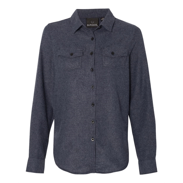 Burnside Women's Solid Flannel Shirt - Burnside Women's Solid Flannel Shirt - Image 3 of 12