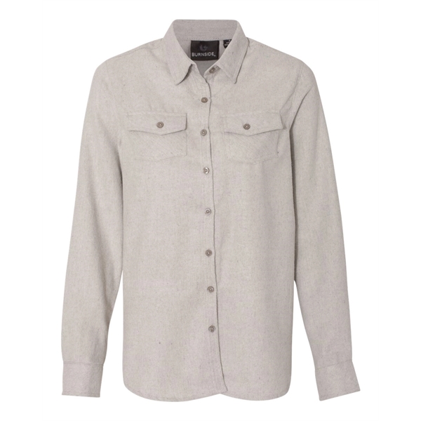 Burnside Women's Solid Flannel Shirt - Burnside Women's Solid Flannel Shirt - Image 9 of 12