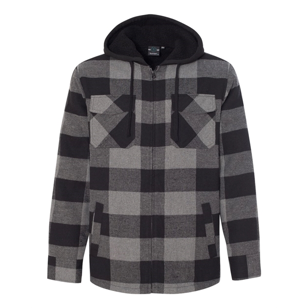 Burnside Quilted Flannel Hooded Jacket - Burnside Quilted Flannel Hooded Jacket - Image 1 of 11