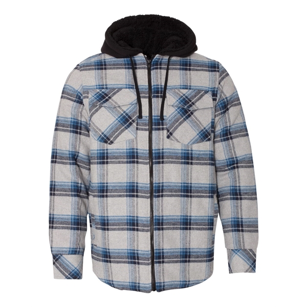 Burnside Quilted Flannel Hooded Jacket - Burnside Quilted Flannel Hooded Jacket - Image 4 of 11