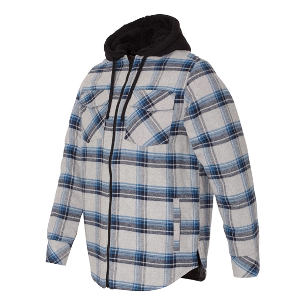 Burnside Quilted Flannel Hooded Jacket - Burnside Quilted Flannel Hooded Jacket - Image 5 of 11