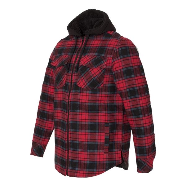 Burnside Quilted Flannel Hooded Jacket - Burnside Quilted Flannel Hooded Jacket - Image 8 of 11