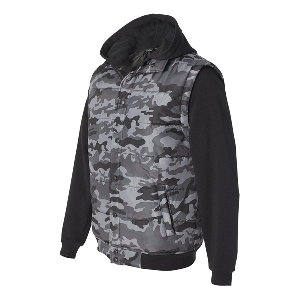 Burnside Nylon Vest with Fleece Sleeves - Burnside Nylon Vest with Fleece Sleeves - Image 1 of 10