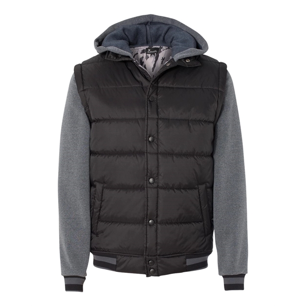 Burnside Nylon Vest with Fleece Sleeves - Burnside Nylon Vest with Fleece Sleeves - Image 3 of 10