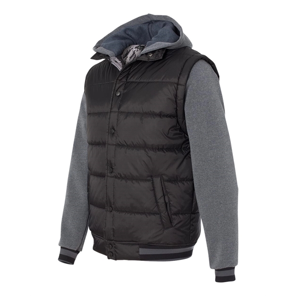 Burnside Nylon Vest with Fleece Sleeves - Burnside Nylon Vest with Fleece Sleeves - Image 4 of 10