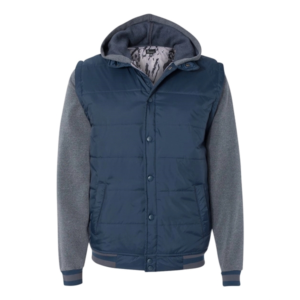 Burnside Nylon Vest with Fleece Sleeves - Burnside Nylon Vest with Fleece Sleeves - Image 6 of 10