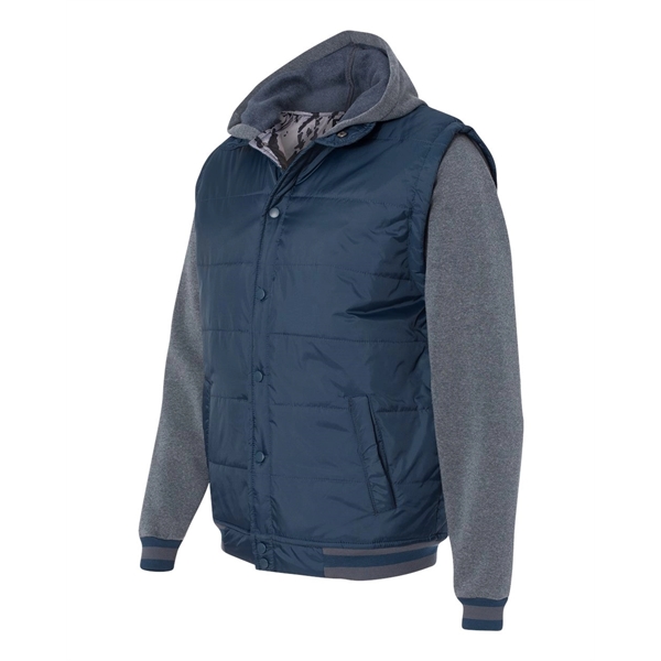 Burnside Nylon Vest with Fleece Sleeves - Burnside Nylon Vest with Fleece Sleeves - Image 7 of 10