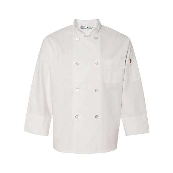 Chef Designs Button Chef Coat with Thermometer Pocket - Chef Designs Button Chef Coat with Thermometer Pocket - Image 1 of 3