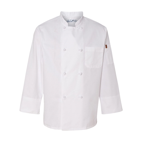 Chef Designs Eight Knot Button Chef Coat with Thermometer... - Chef Designs Eight Knot Button Chef Coat with Thermometer... - Image 1 of 3