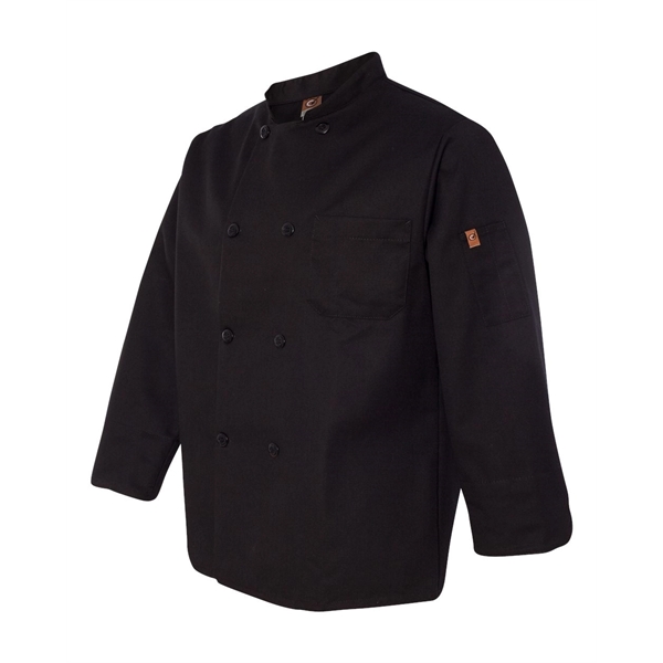 Chef Designs Black Traditional Chef Coat - Chef Designs Black Traditional Chef Coat - Image 3 of 4