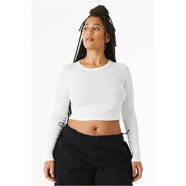 Bella + Canvas Ladies' Micro Ribbed Long Sleeve Baby T-Shirt - Bella + Canvas Ladies' Micro Ribbed Long Sleeve Baby T-Shirt - Image 6 of 39