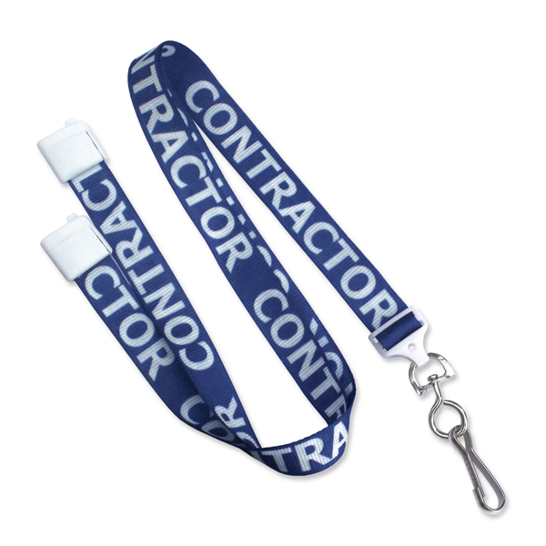 5/8" Pre-Printed "Contractor" Lanyard with Swivel Hook - 5/8" Pre-Printed "Contractor" Lanyard with Swivel Hook - Image 0 of 0