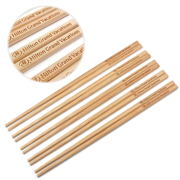 Bamboo Chopsticks Reusable Dishwasher Safe Natural - Bamboo Chopsticks Reusable Dishwasher Safe Natural - Image 0 of 1
