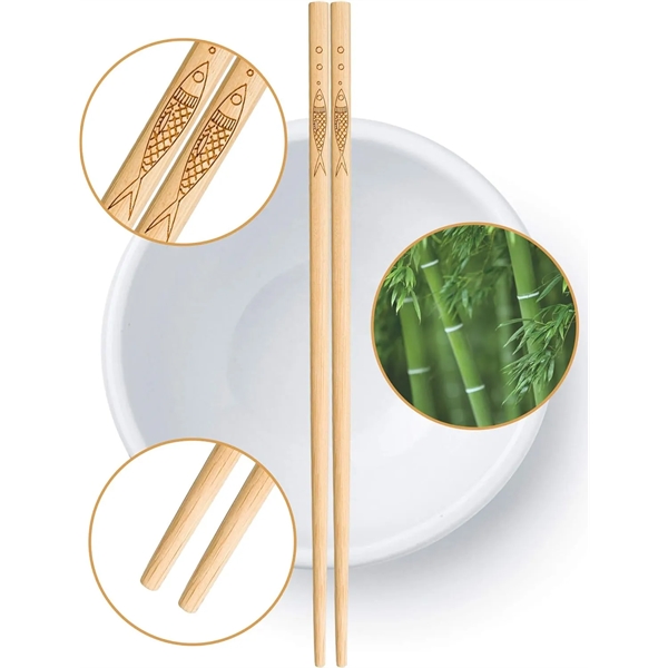 Bamboo Chopsticks Reusable Dishwasher Safe Natural - Bamboo Chopsticks Reusable Dishwasher Safe Natural - Image 1 of 1