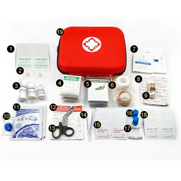 165PCS Mini EVA First Aid Kit Box - 165PCS Mini EVA First Aid Kit Box - Image 3 of 4