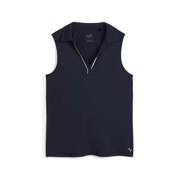 Puma Ladies Cloudspun Piped Sleeveless Polo - Puma Ladies Cloudspun Piped Sleeveless Polo - Image 2 of 6