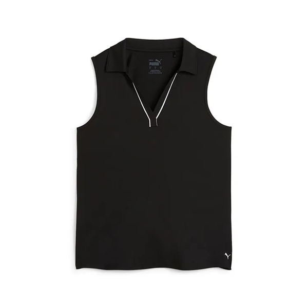 Puma Ladies Cloudspun Piped Sleeveless Polo - Puma Ladies Cloudspun Piped Sleeveless Polo - Image 3 of 6