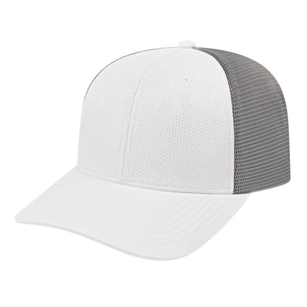 Jacquard Trucker Mesh Back Cap - Jacquard Trucker Mesh Back Cap - Image 3 of 5