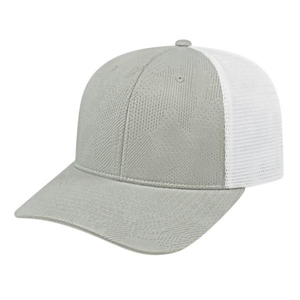 Jacquard Trucker Mesh Back Cap - Jacquard Trucker Mesh Back Cap - Image 4 of 5