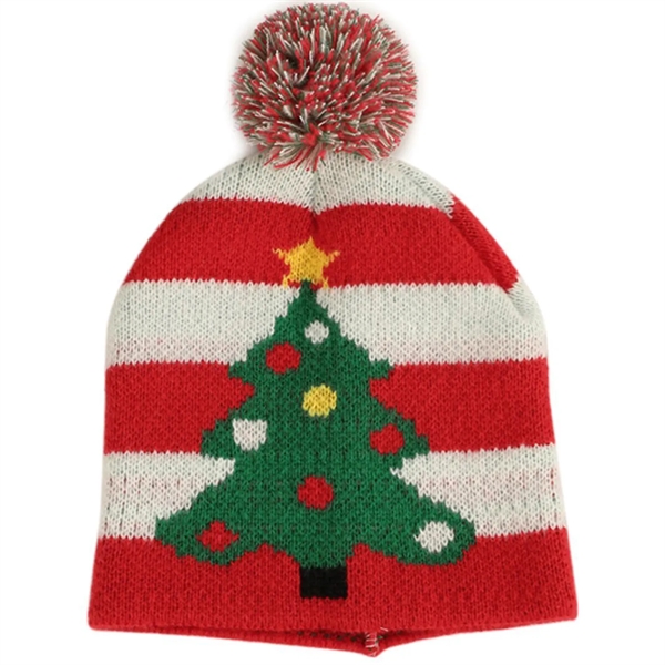 Striped Knitted Beanie - Striped Knitted Beanie - Image 1 of 6