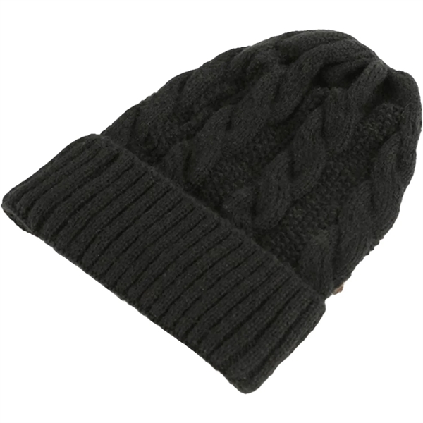 Premium Cable Knit Cuffed Beanie - Premium Cable Knit Cuffed Beanie - Image 1 of 2