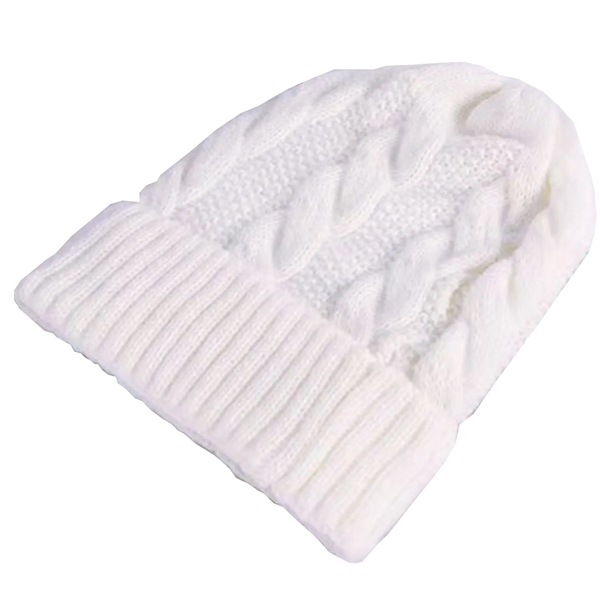 Premium Cable Knit Cuffed Beanie - Premium Cable Knit Cuffed Beanie - Image 2 of 2