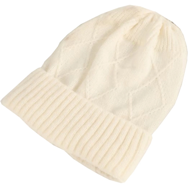 Premium Knitted Cuffed Woolen Beanie - Premium Knitted Cuffed Woolen Beanie - Image 3 of 9