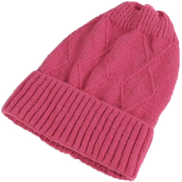 Premium Knitted Cuffed Woolen Beanie - Premium Knitted Cuffed Woolen Beanie - Image 4 of 9