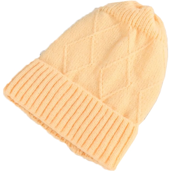 Premium Knitted Cuffed Woolen Beanie - Premium Knitted Cuffed Woolen Beanie - Image 5 of 9