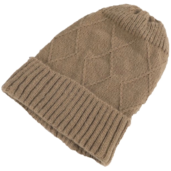 Premium Knitted Cuffed Woolen Beanie - Premium Knitted Cuffed Woolen Beanie - Image 8 of 9