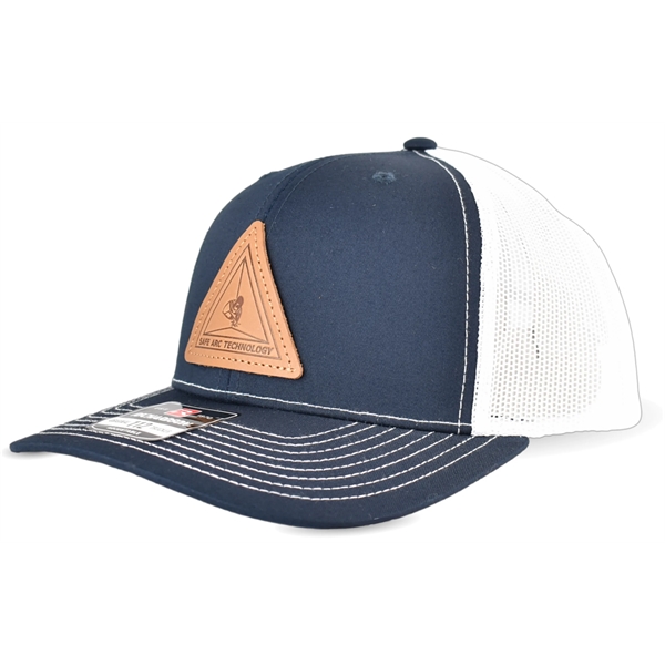 Richardson 112 Twill Mesh Snapback Trucker Hat with Patch - Richardson 112 Twill Mesh Snapback Trucker Hat with Patch - Image 1 of 10