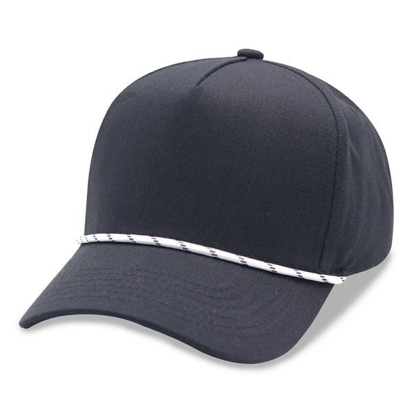 5 Panel High Profile AFrame Golf Cap w/Rope - 5 Panel High Profile AFrame Golf Cap w/Rope - Image 1 of 8