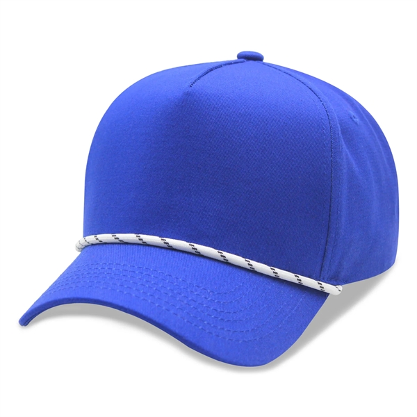 5 Panel High Profile AFrame Golf Cap w/Rope - 5 Panel High Profile AFrame Golf Cap w/Rope - Image 7 of 8