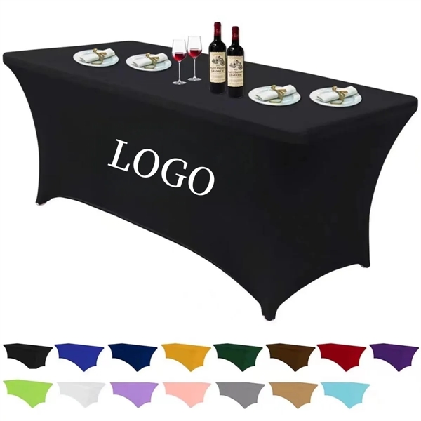 Wrinkle Resistant Stretch Table Cover For Event & Banquet - Wrinkle Resistant Stretch Table Cover For Event & Banquet - Image 0 of 1