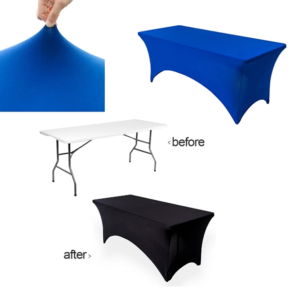 Wrinkle Resistant Stretch Table Cover For Event & Banquet - Wrinkle Resistant Stretch Table Cover For Event & Banquet - Image 1 of 1