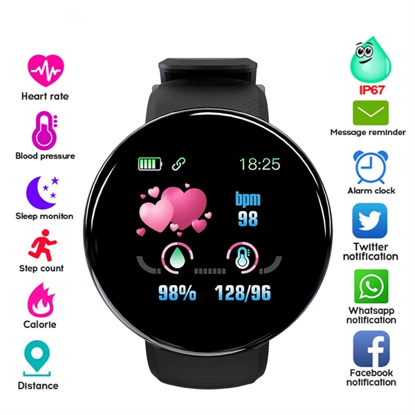 Fitness Activity Tracker Heart Rate Bluetooth Smart Watch - Fitness Activity Tracker Heart Rate Bluetooth Smart Watch - Image 0 of 6