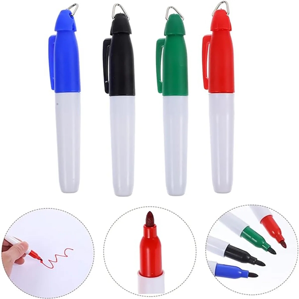 Mini Permanent Markers Golf Ball Pens With Key Chain Clips - Mini Permanent Markers Golf Ball Pens With Key Chain Clips - Image 0 of 5