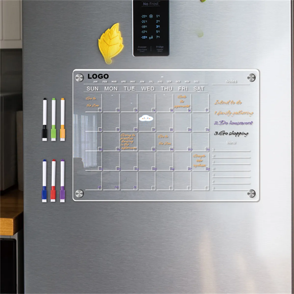 Clear Acrylic Magnetic Calendar for Fridge - Clear Acrylic Magnetic Calendar for Fridge - Image 0 of 9
