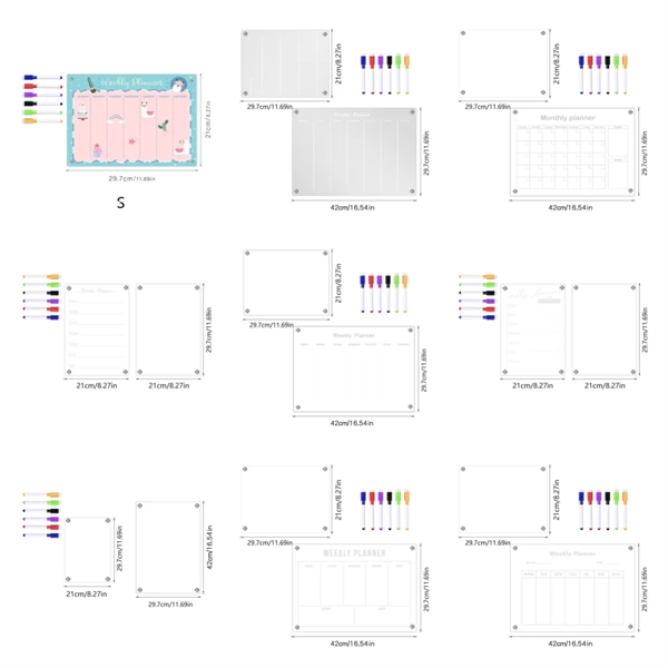 Clear Acrylic Magnetic Calendar for Fridge - Clear Acrylic Magnetic Calendar for Fridge - Image 3 of 9