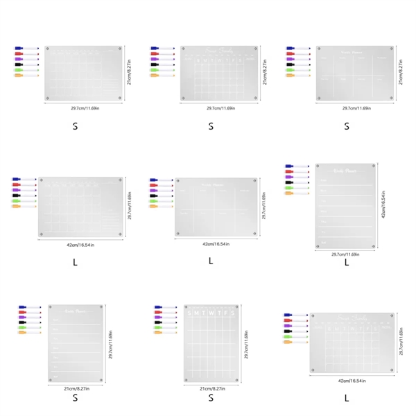 Clear Acrylic Magnetic Calendar for Fridge - Clear Acrylic Magnetic Calendar for Fridge - Image 5 of 9