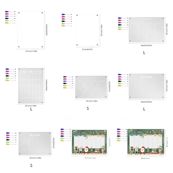 Clear Acrylic Magnetic Calendar for Fridge - Clear Acrylic Magnetic Calendar for Fridge - Image 6 of 9