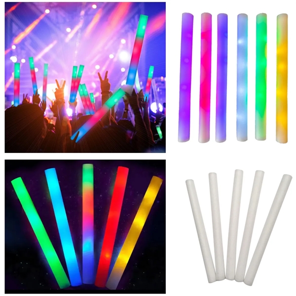 Colorful Flashing LED Foam Glow Sticks Supplies For Concert - Colorful Flashing LED Foam Glow Sticks Supplies For Concert - Image 1 of 1