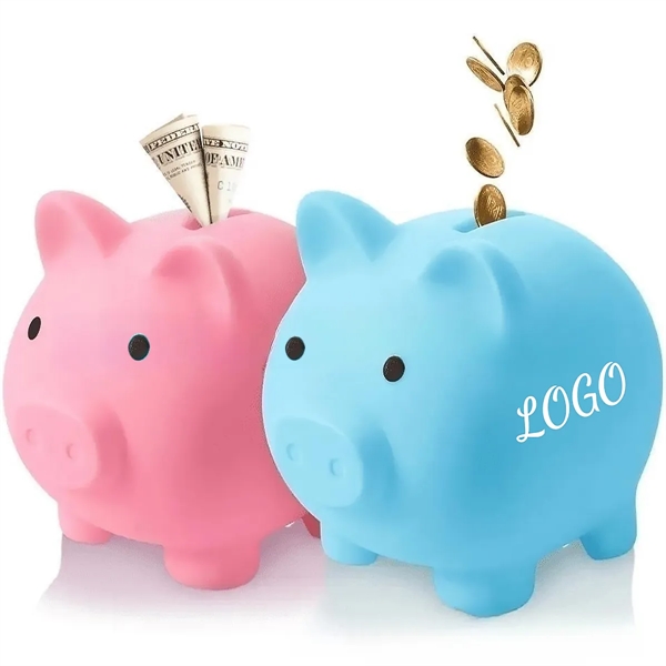 Unbreakable Plastic Piggy Bank & Pig Toy For Baby Shower - Unbreakable Plastic Piggy Bank & Pig Toy For Baby Shower - Image 0 of 1