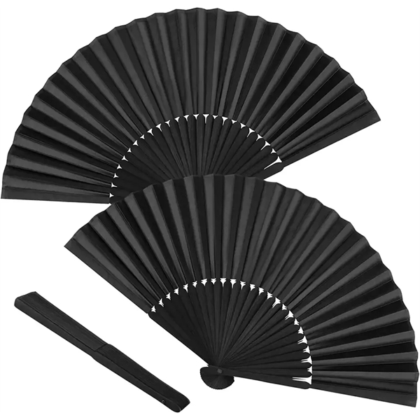 Bamboo Silk Folding Fan Handheld - Bamboo Silk Folding Fan Handheld - Image 2 of 2