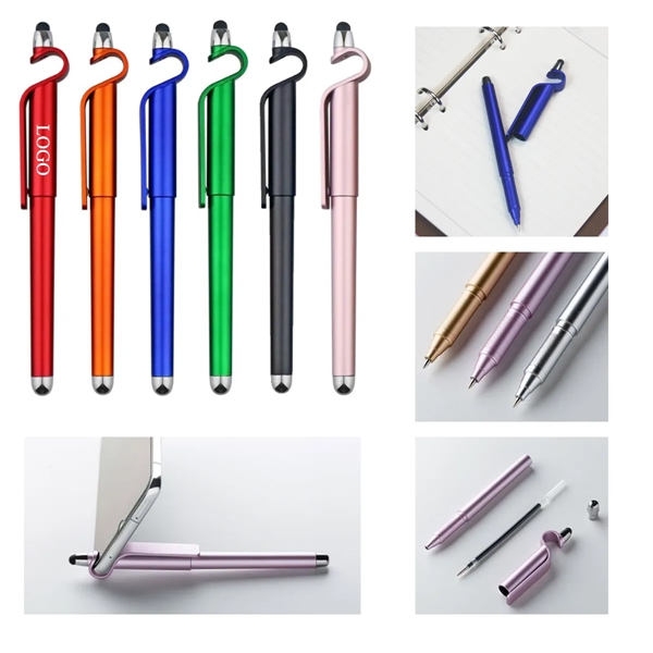 3 in 1 Phone Holder + Capacitive Stylus + Ballpoint Pens - 3 in 1 Phone Holder + Capacitive Stylus + Ballpoint Pens - Image 0 of 1