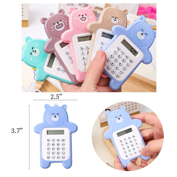 Creative 8-Digit Display Cute Cartoon Bear Style Calculator - Creative 8-Digit Display Cute Cartoon Bear Style Calculator - Image 0 of 1