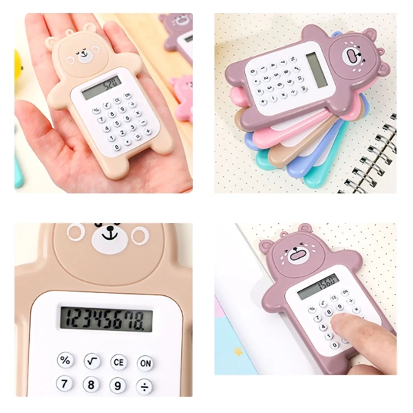 Creative 8-Digit Display Cute Cartoon Bear Style Calculator - Creative 8-Digit Display Cute Cartoon Bear Style Calculator - Image 1 of 1
